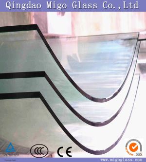 Vidro temperado curvo para escritório de construção e escadas