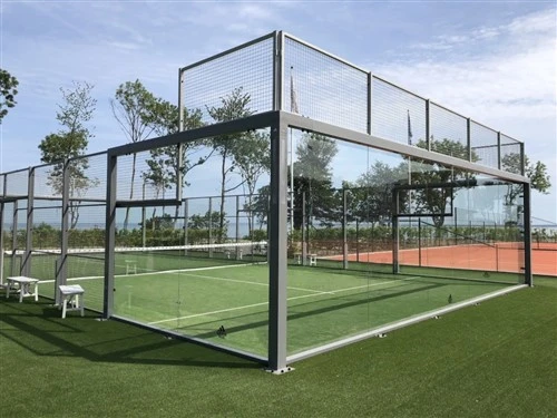 Vidro laminado para quadra de tênis Padel