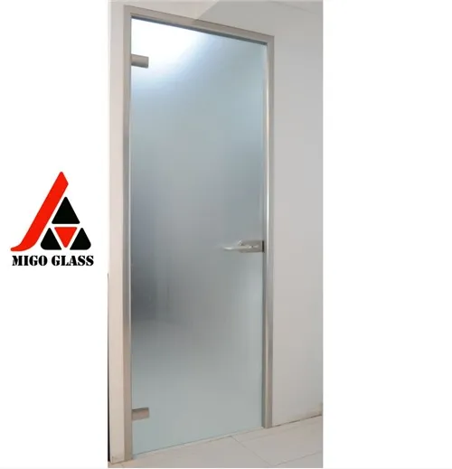 Portas interiores de vidro fosco